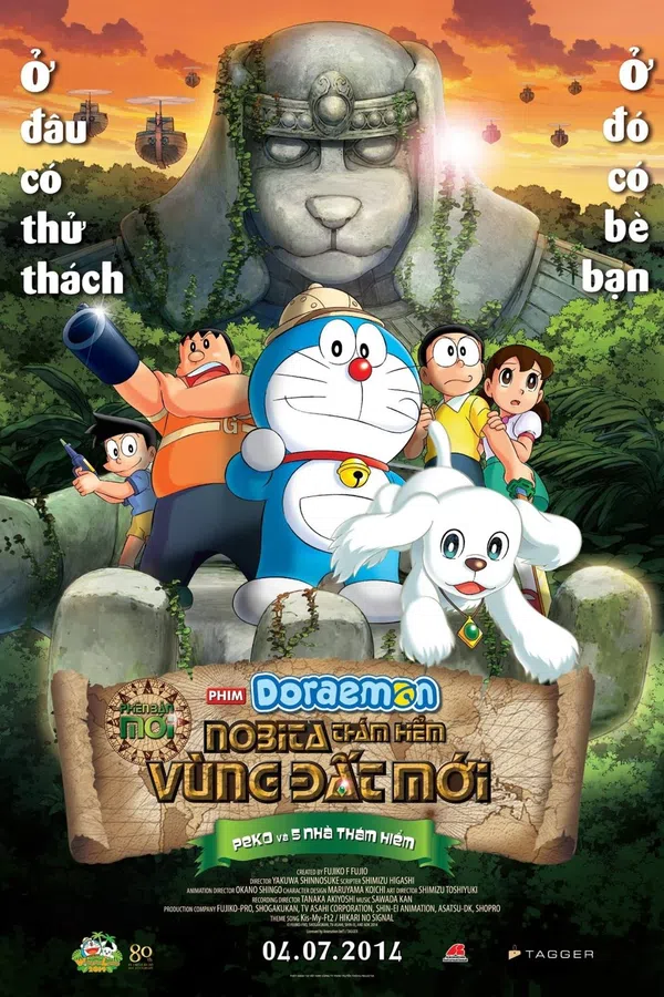 Poster phim Doraemon: Nobita Thám Hiểm Vùng Đất Mới – Peko và 5 Nhà Thám Hiểm trên Motchill